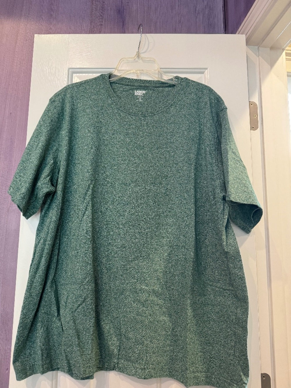 Men’s Lands End t-shirt, green heather, XXL, excellent condition
